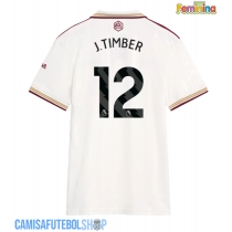 Camisa de time de futebol Arsenal Jurrien Timber #12 Replicas 3º Equipamento Feminina 2025-26 Manga Curta